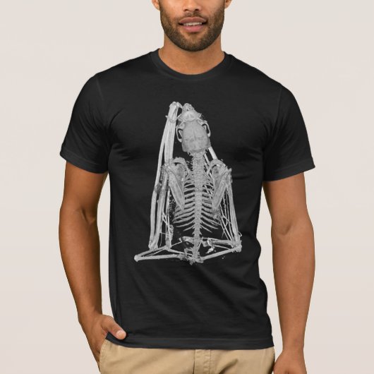 ゴシックコウモリのスケルトン Tシャツ (正面)