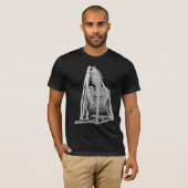 ゴシックコウモリのスケルトン Tシャツ (正面フル)