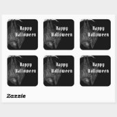ゴシックコウモリ ハッピーハロウィン スクエアシール (シート)