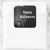 ゴシックコウモリ ハッピーハロウィン スクエアシール (バッグ)