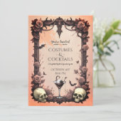 ゴシックコスチューム&カクテルハロウィーン招待状 招待状 (スタンド正面)