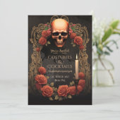 ゴシックコスチューム&カクテルハローウィンパーティカード 招待状 (スタンド正面)