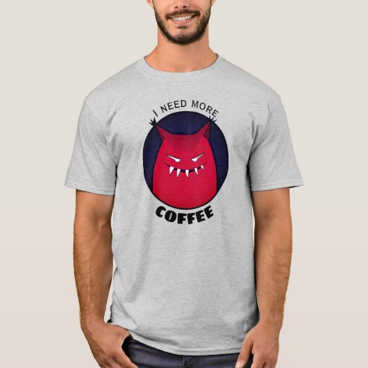 ゴシックコーヒー邪悪な生き物ハロウィーンコーヒー Tシャツ (正面)
