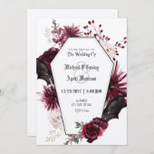 ゴシックゴシックこうもりダーク招待状結婚ズ 招待状 (正面/裏面)