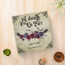 ゴシックゴシックこうもり結婚ズのフォトアルバム3リングや輪バインダー