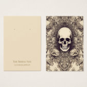 ゴシックゴシックスカル花イヤリングディスプレイカード (正面&裏面)