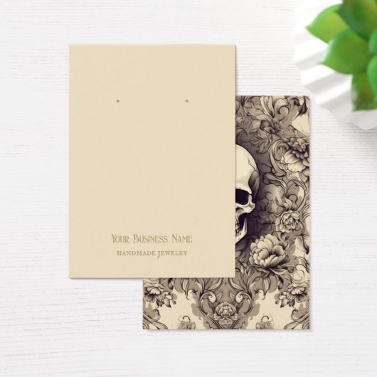 ゴシックゴシックスカル花イヤリングディスプレイカード (デスク)