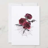 ゴシックゴシックダークこうもり結婚式招待状 招待状 (裏面)