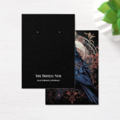 ゴシックゴシック風のカラス鳥のイヤリングディスプレイカード (デスク)