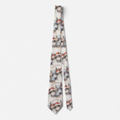 ゴシックサンタスカル水彩冬ゴトマス ネクタイ (正面)