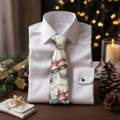 ゴシックサンタスカル水彩冬ゴトマス ネクタイ