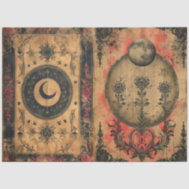 ゴシックシナ古い紙のデコページ 薄葉紙