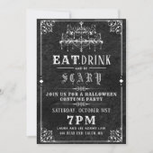 ゴシックシャンデリアハローウィンパーティ 招待状 (正面)