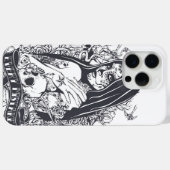 ゴシックシュガースカルウーマンタトゥーアート Case-Mate iPhoneケース (裏面 (横))