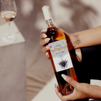 ゴシックシンプルハローウィンパーティ ワインラベル