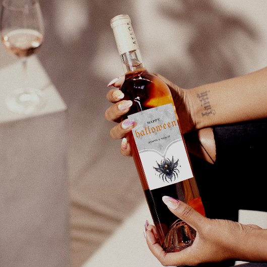 ゴシックシンプルハローウィンパーティ ワインラベル