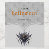 ゴシックシンプルハローウィンパーティ ワインラベル (シングルラベル)