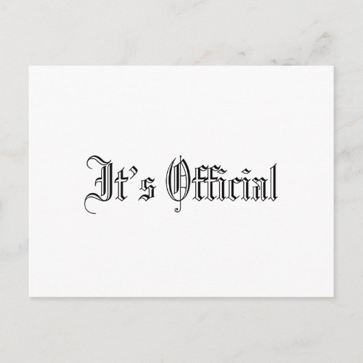 ゴシックシンプル公式結婚店 案内ポストカード (正面)