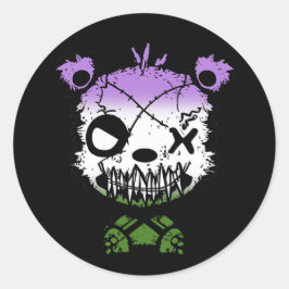 ゴシックジェンダークエアプライド旗色クマ ラウンドシール