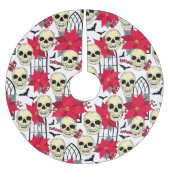 ゴシックスカルこうもりと花ゴシック ブラッシュドポリエステルツリースカート (正面)