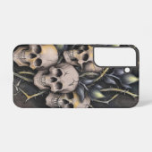 ゴシックスカルとととげの花 SAMSUNG GALAXYケース (裏面横)