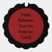 ゴシックスカルとガーディアンラヴェンスハロウィーンカスタム オーナメントカード (裏面)