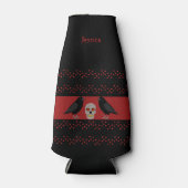 ゴシックスカルとガーディアンラヴェンスハロウィーンカスタム ボトルクーラー (正面)