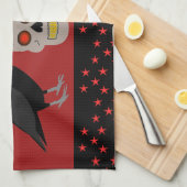 ゴシックスカルとガーディアンラヴェンスハロウィーン キッチンタオル (四つ折り)