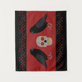 ゴシックスカルとガーディアンラヴェンスハロウィーン タペストリー (正面)