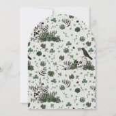 ゴシックスカルとクローバーズセントパトリックお祝い 招待状 (裏面)