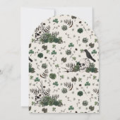 ゴシックスカルとクローバーズセントパトリックお祝い 招待状 (裏面)