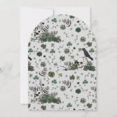 ゴシックスカルとクローバーズセントパトリックお祝い 招待状 (裏面)