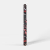 ゴシックスカルとサンザアカフラワー SAMSUNG GALAXYケース (右側面)