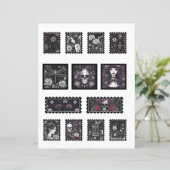 ゴシックスカルとバグのスクラップブックEphemeraスタンプ4 (スタンド正面)