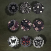 ゴシックスカルとバグのスクラップブックEphemeraラベル3