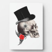 ゴシックスカルとバラタトゥースタイル フォトプラーク (正面)