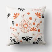 ゴシックスカルとバラハロウィーンフローラスロー クッション (裏面)