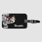 ゴシックスカルとバララゲージタグ ラゲッジタグ (正面横)