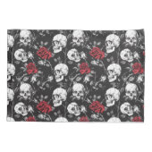 ゴシックスカルとバラ寝具 枕カバー (裏面)