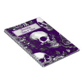 ゴシックスカルとバラ紫 ノートブック (右側)