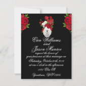 ゴシックスカルとバラ 招待状 (正面)