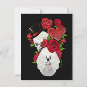 ゴシックスカルとバラ 招待状 (裏面)