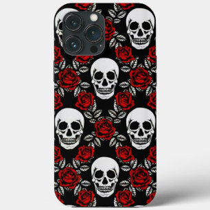 ゴシックスカルとバラ iPhone 13 PRO MAXケース