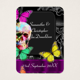 ゴシックスカルとブラック結婚式の引き出物感謝していユーラベル