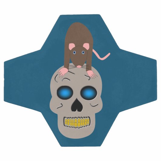 ゴシックスカルとラットハロウィーン サッカーボール (フラット)