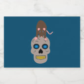 ゴシックスカルとラットハロウィーン リキュールボトルラベル (シングルラベル)