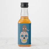 ゴシックスカルとラットハロウィーン リキュールボトルラベル (正面)