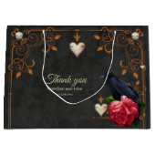 ゴシックスカルとレイヴン。 ラージペーパーバッグ (正面)