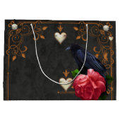 ゴシックスカルとレイヴン。 ラージペーパーバッグ (裏面)