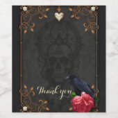 ゴシックスカルとレイヴン。 ワインラベル (シングルラベル)